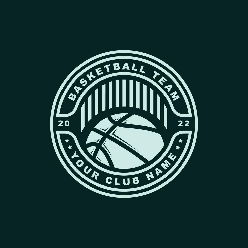 Basketball logo design template simple style design vector