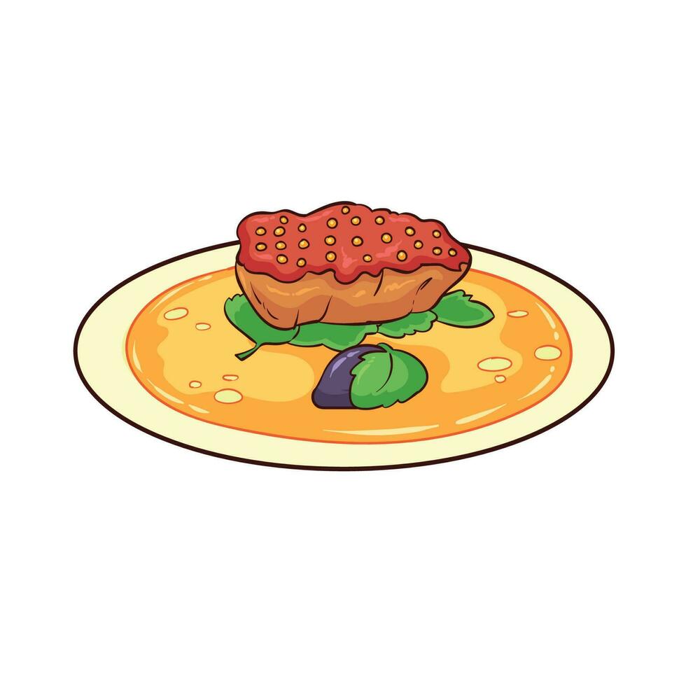 foie gras is a typical food from france vector