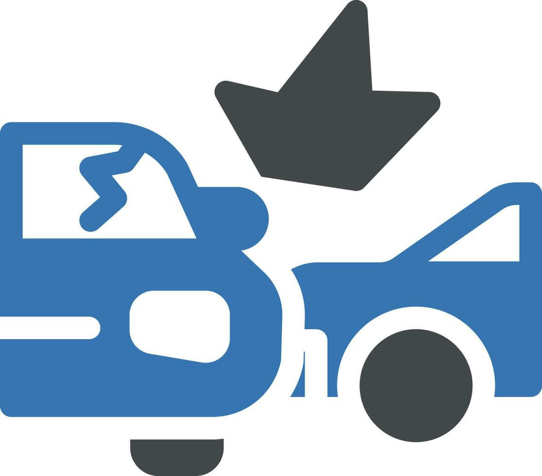 ilustración de vector de accidente en un fondo. símbolos de calidad premium. iconos vectoriales para concepto y diseño gráfico.