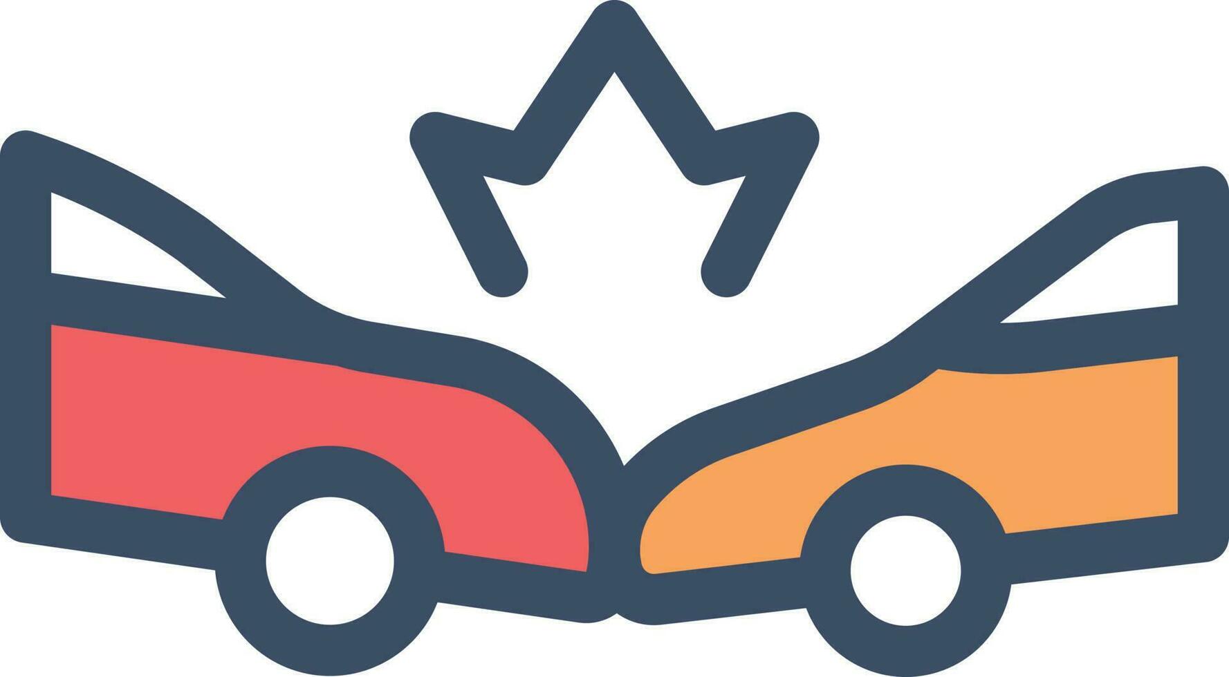 ilustración vectorial de accidente automovilístico en un fondo. símbolos de calidad premium. iconos vectoriales para concepto y diseño gráfico. vector