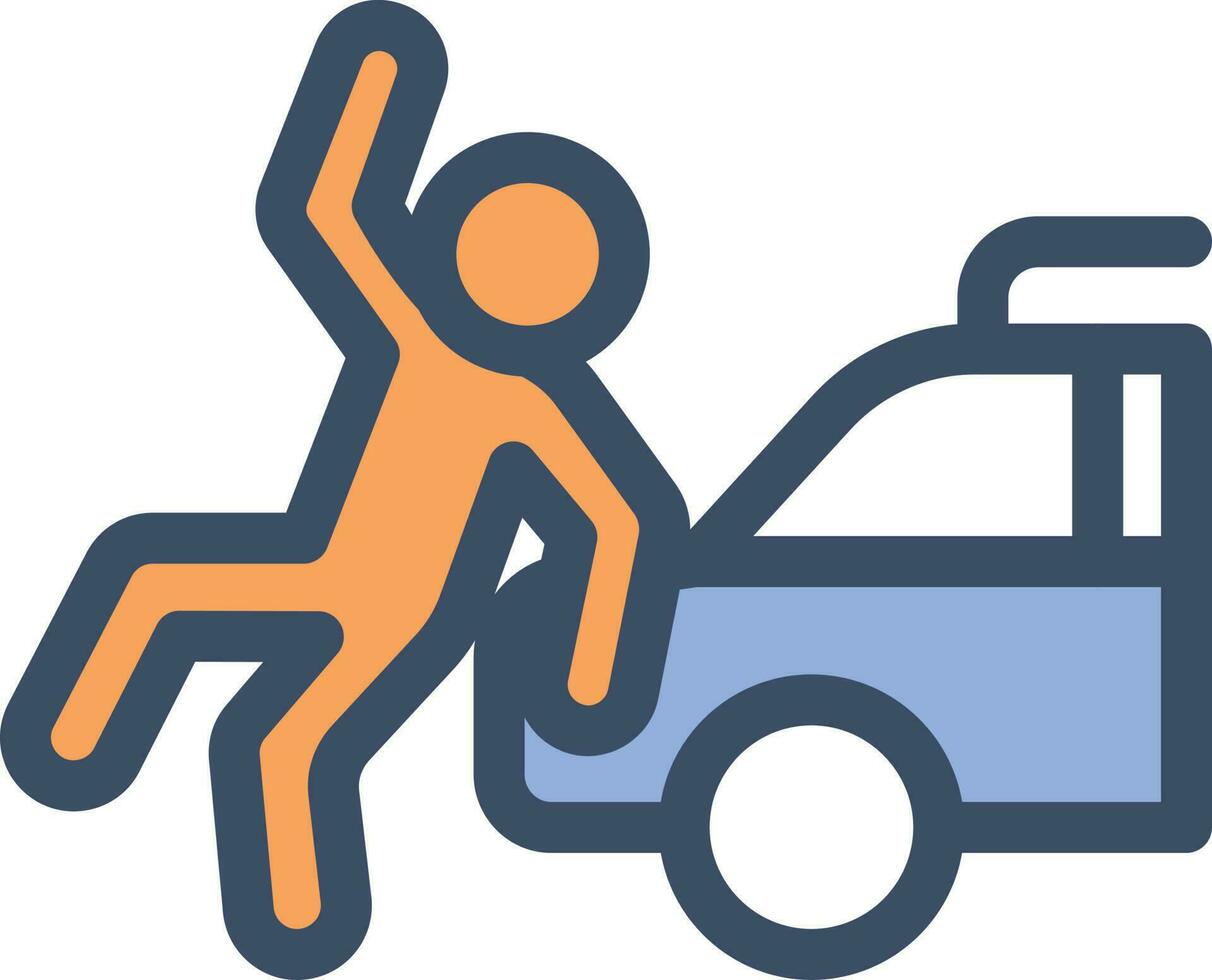 car accident vector illustration on a background.Premium quality symbols.vector icons for concept and graphic design.