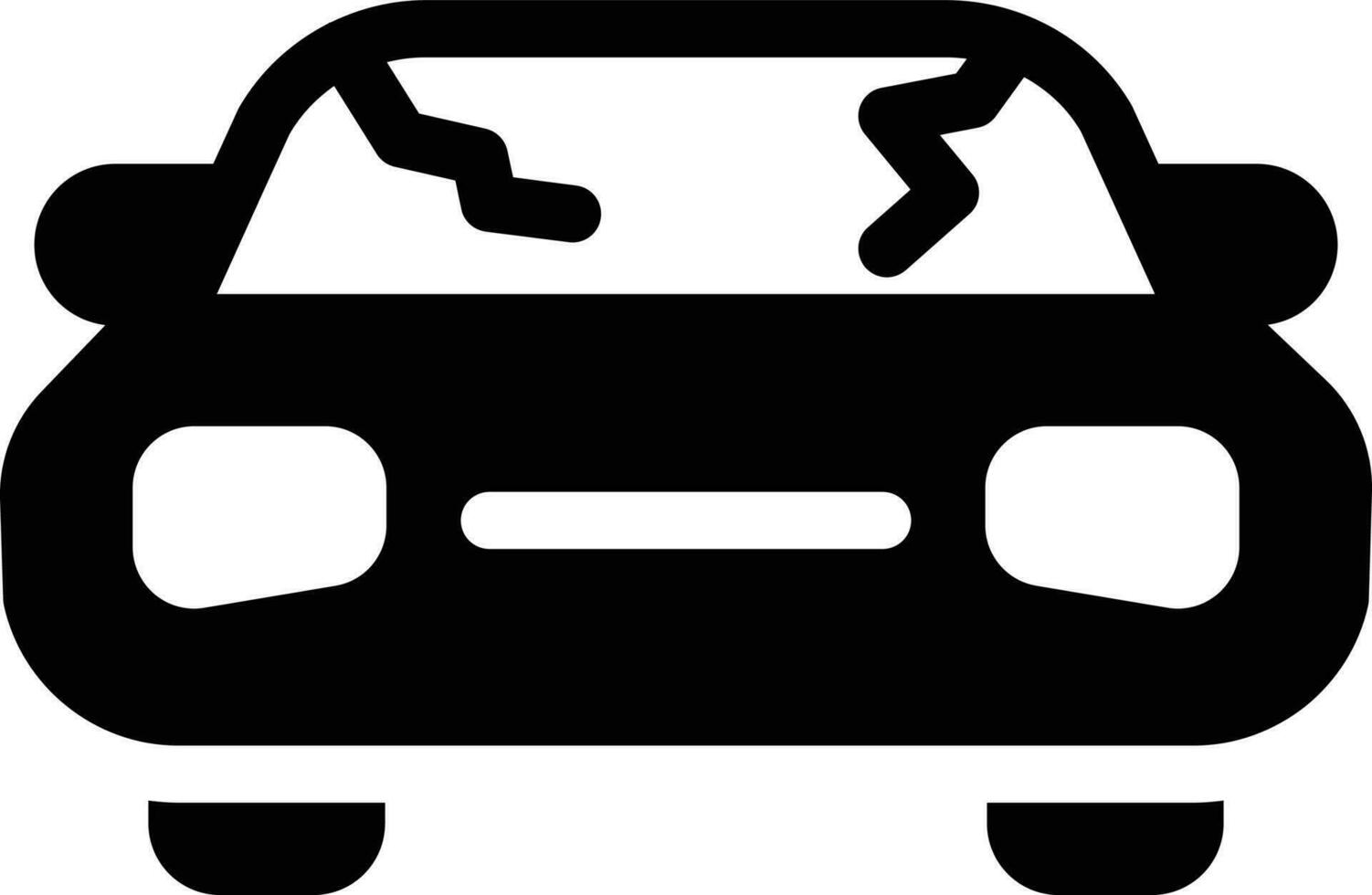 ilustración de vector roto de coche en un fondo. símbolos de calidad premium. iconos vectoriales para concepto y diseño gráfico.