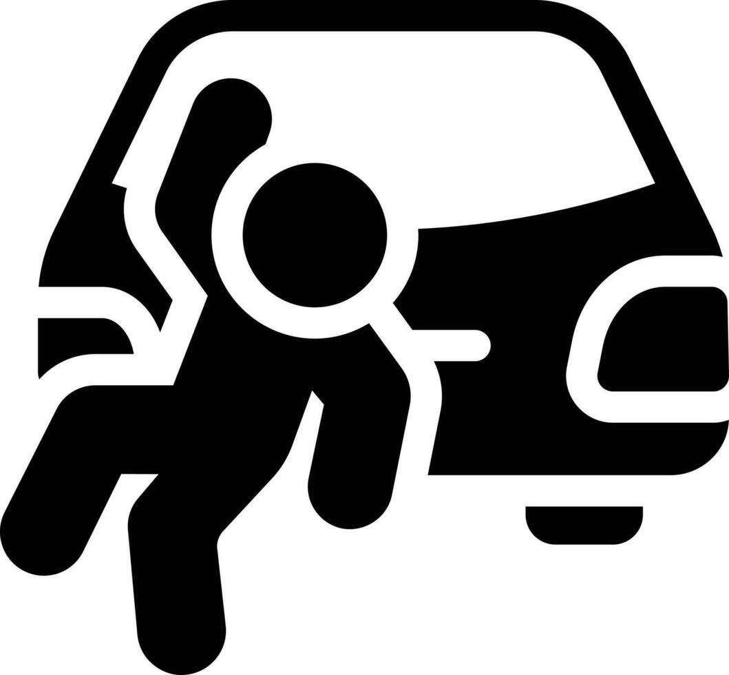 Ilustración de vector de accidente de hombre en un fondo. Símbolos de calidad premium. Iconos vectoriales para concepto y diseño gráfico.