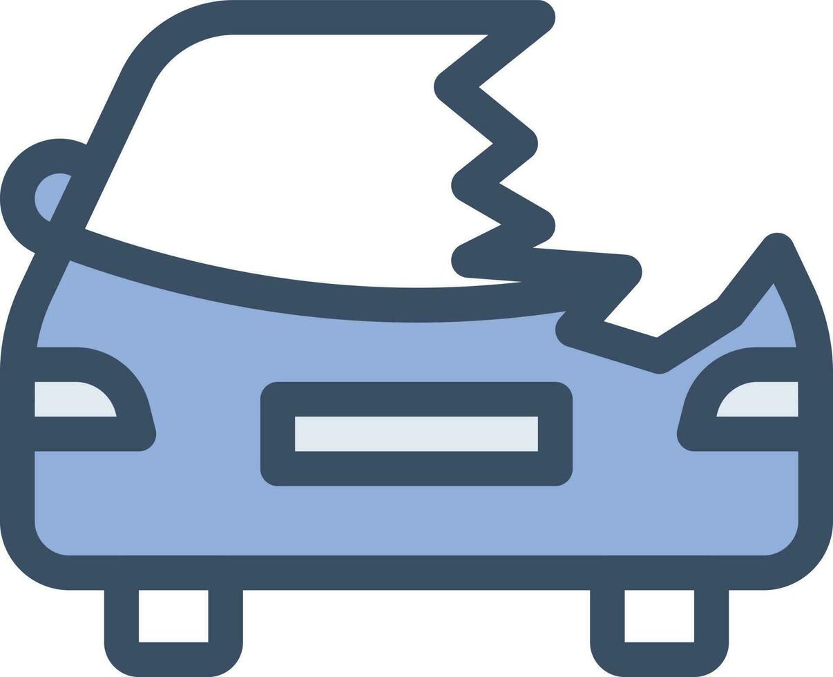 car broken vector illustration on a background.Premium quality symbols.vector icons for concept and graphic design.