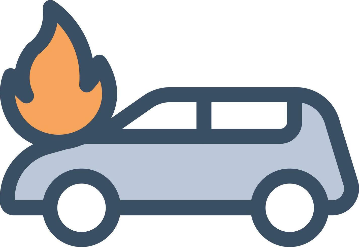 car fire vector illustration on a background.Premium quality symbols.vector icons for concept and graphic design.