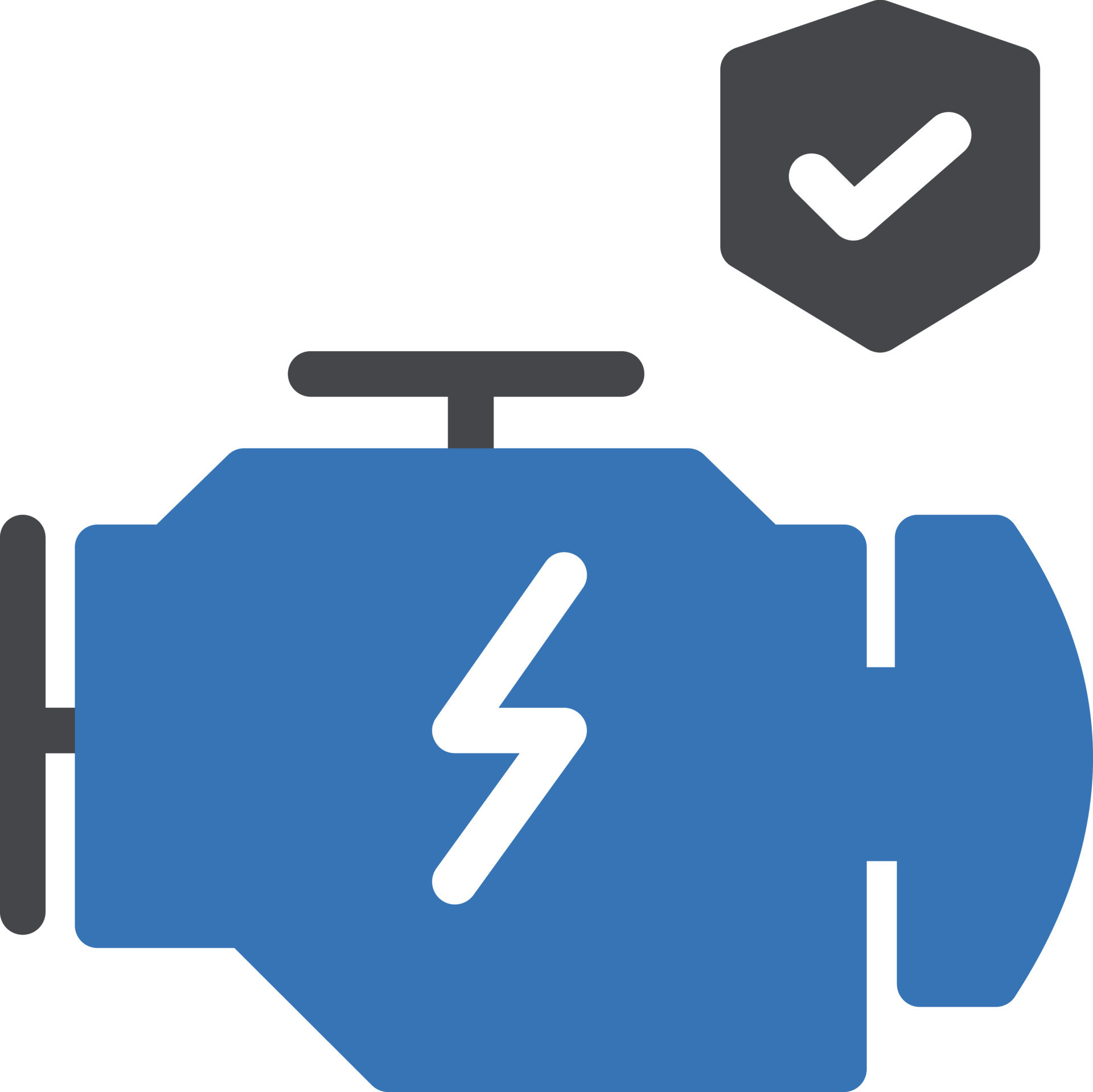 ilustración de vector de motor de coche en un fondo. símbolos de