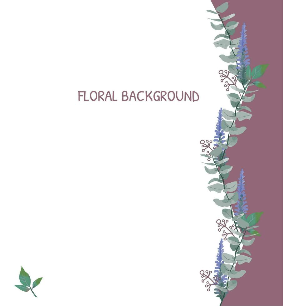 vector de fondo de arte abstracto. flor de arte lineal y hojas botánicas, formas orgánicas, acuarela. fondo vectorial para banner, afiche, web y embalaje.