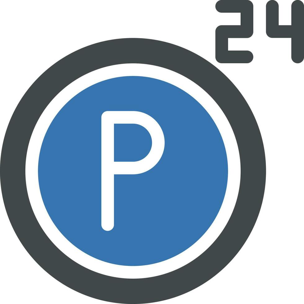 parking 24 hour vector illustration on a background.Premium quality symbols.vector icons for concept and graphic design.