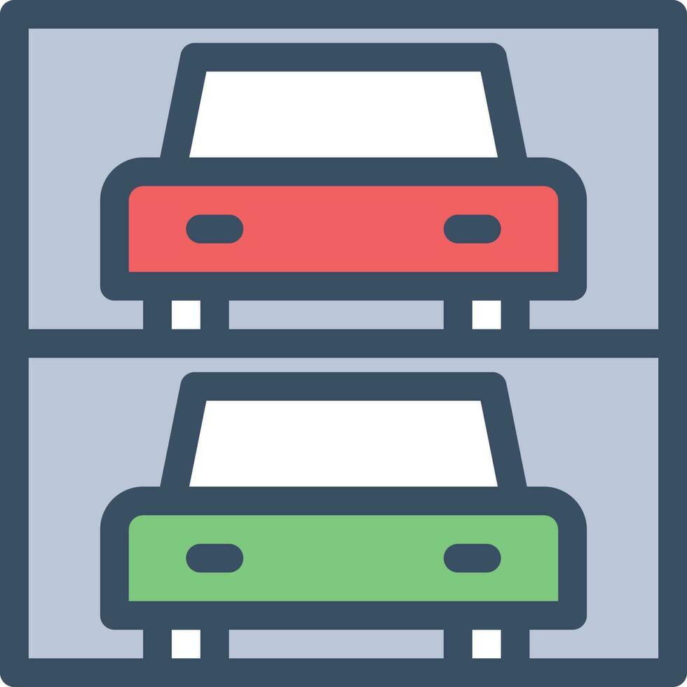 ilustración vectorial de estacionamiento de automóviles en un fondo. símbolos de calidad premium. iconos vectoriales para concepto y diseño gráfico. vector