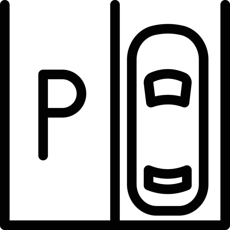 ilustración de vector de espacio de estacionamiento en un fondo. símbolos de calidad premium. iconos vectoriales para concepto y diseño gráfico.