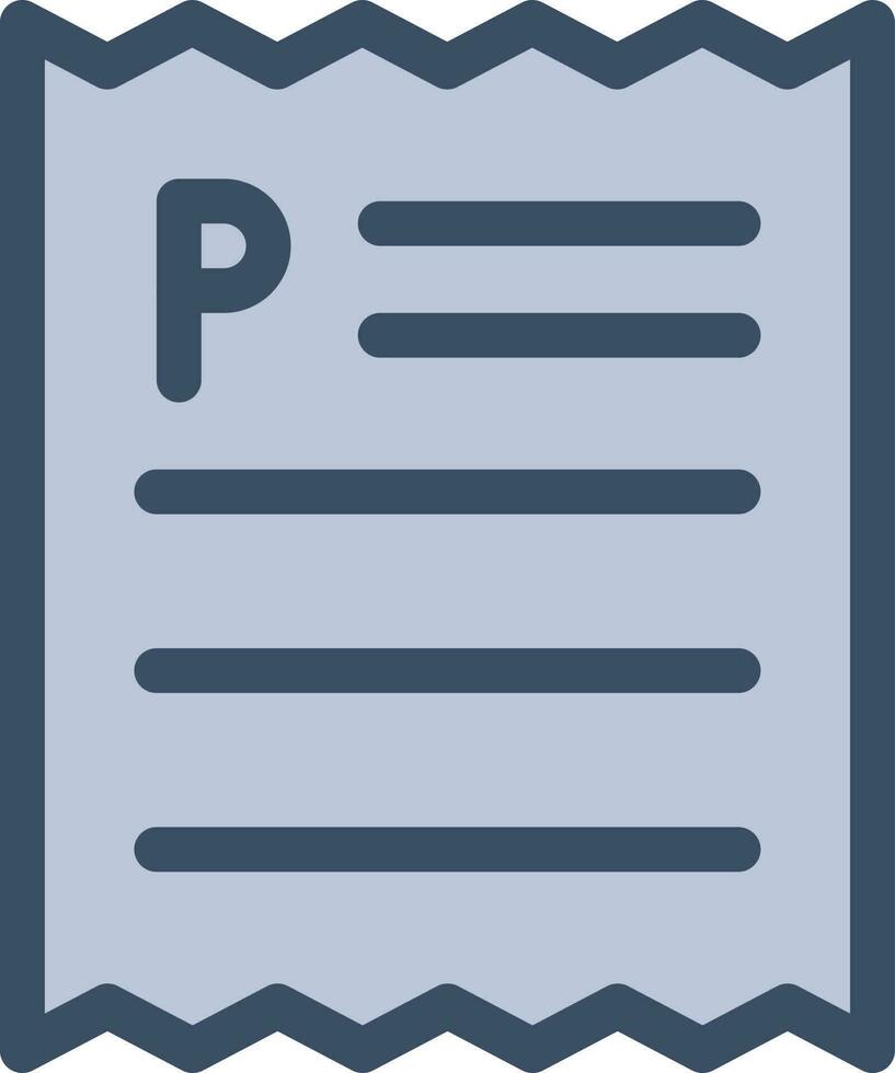 ilustración de vector de papel de estacionamiento en un fondo. símbolos de calidad premium. iconos vectoriales para concepto y diseño gráfico.