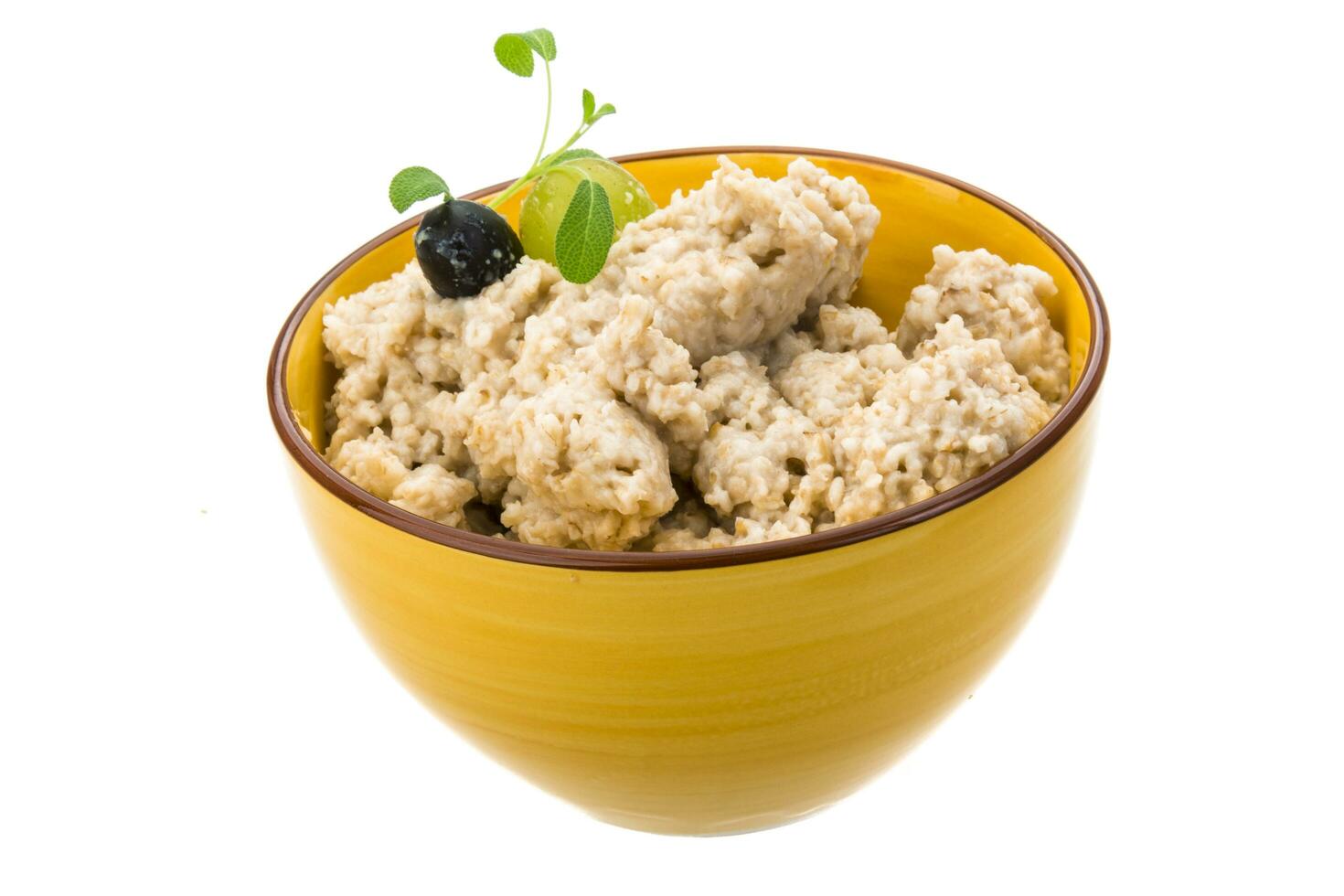 Oats porridge dish view photo