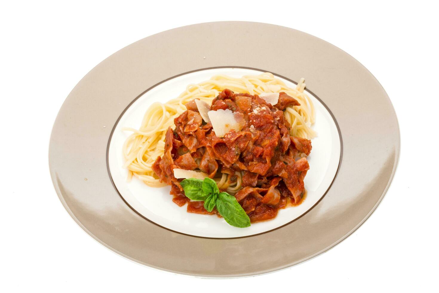 Carbonara dish view photo