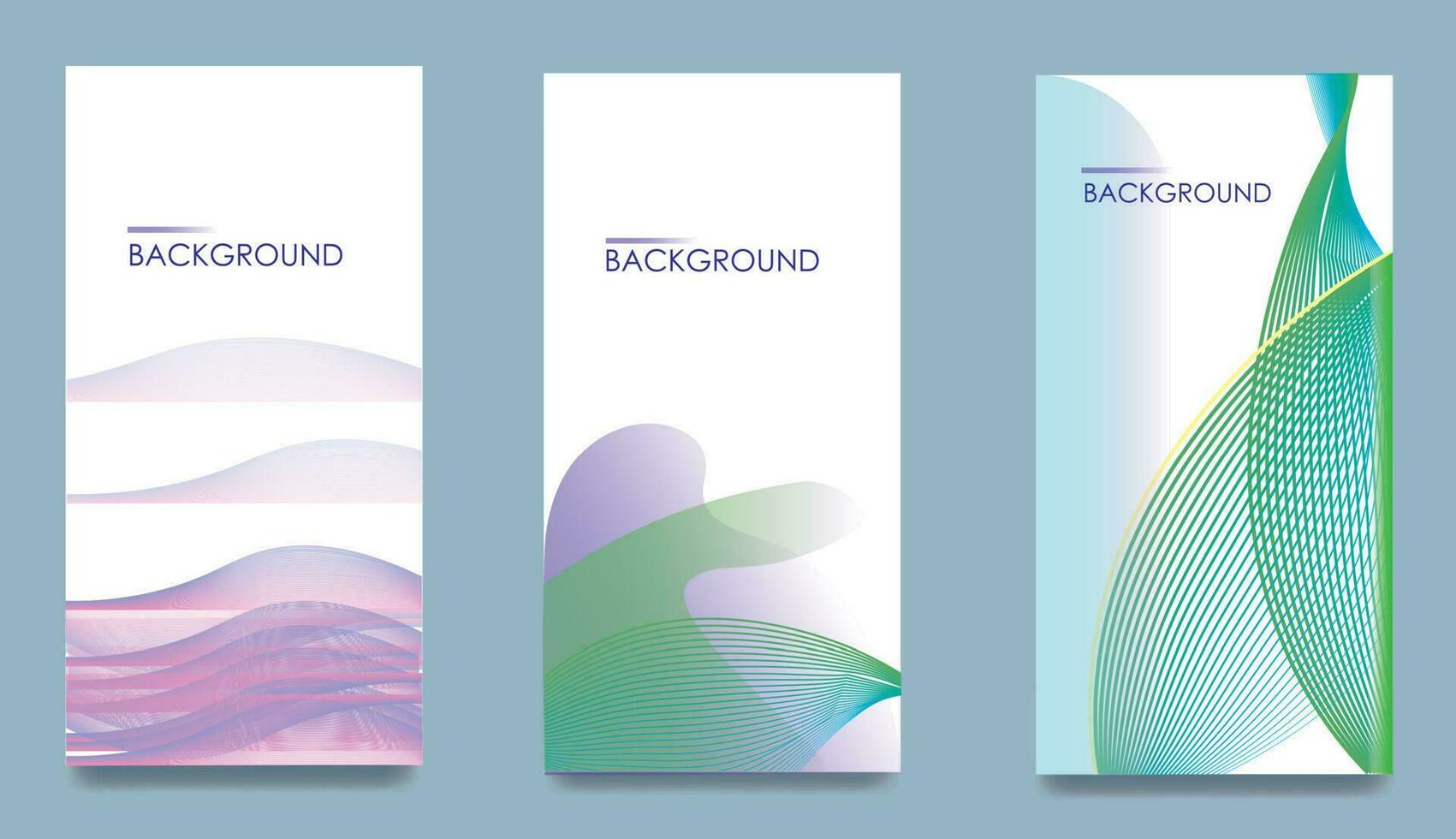 Tech cover template set. Patterns of radial semicircular geometric lines. Linear backgrounds for catalogs, corporate brochures. Lines texture, heading header elements. vector