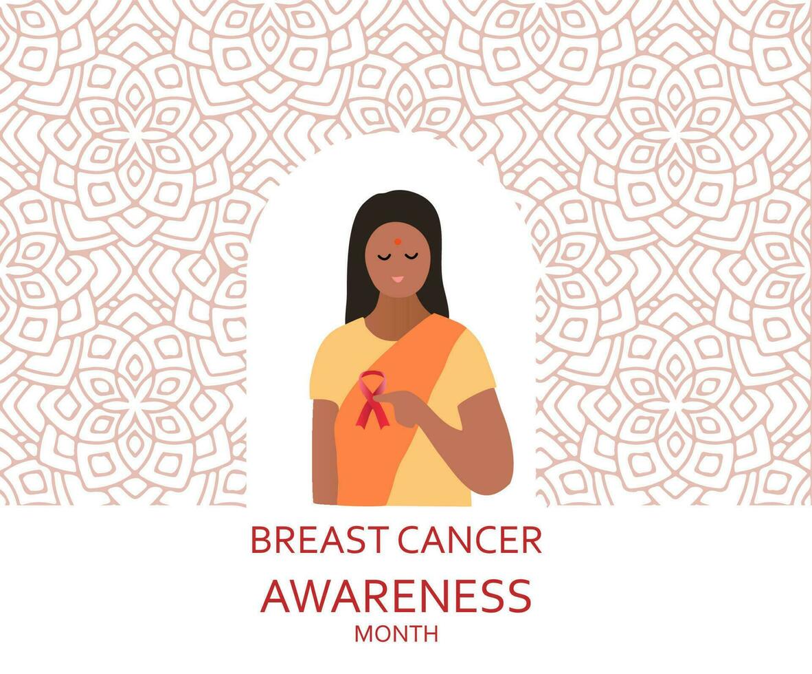 Breast cancer awareness infographics, vector illustration. Layout template. Health care and medical info