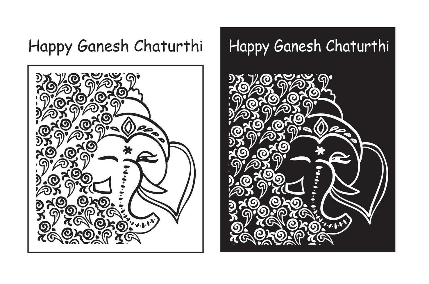 ilustración vectorial de lord ganpati sobre fondo de ganesh chaturthi vector