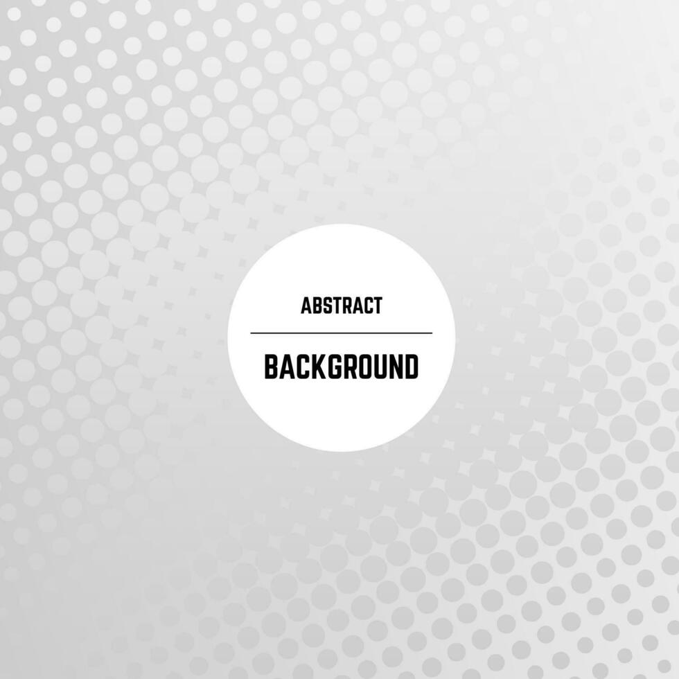 Abstract monochrome background with dots, halftone effect and circle in center. Vector illustration.