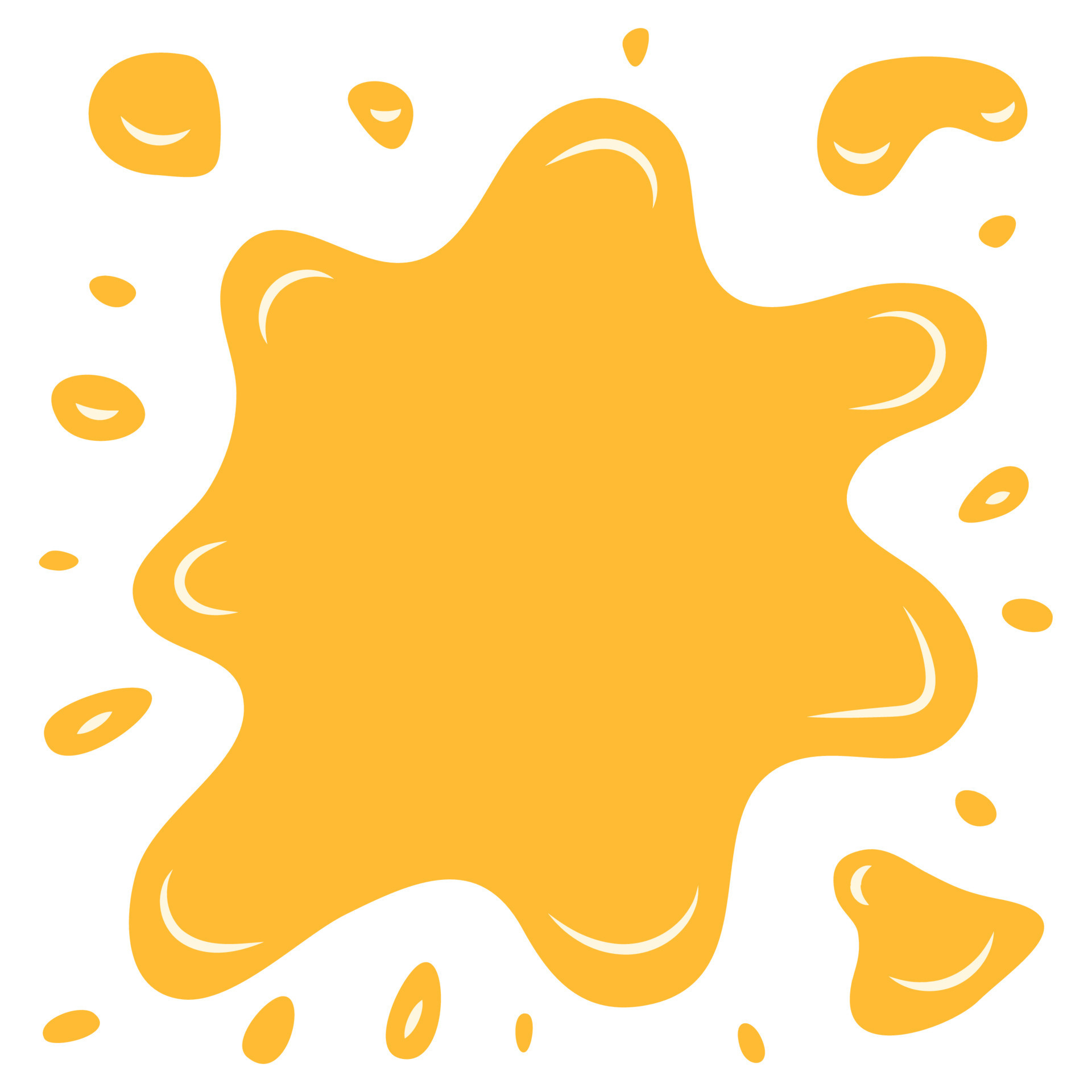 Yellow splash on a white background. Vector illustration 12864631