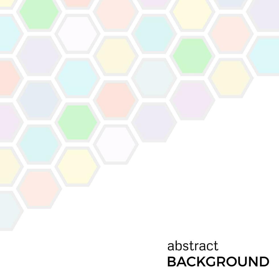 Abstract background with color hexagons elements. Vector illustration.