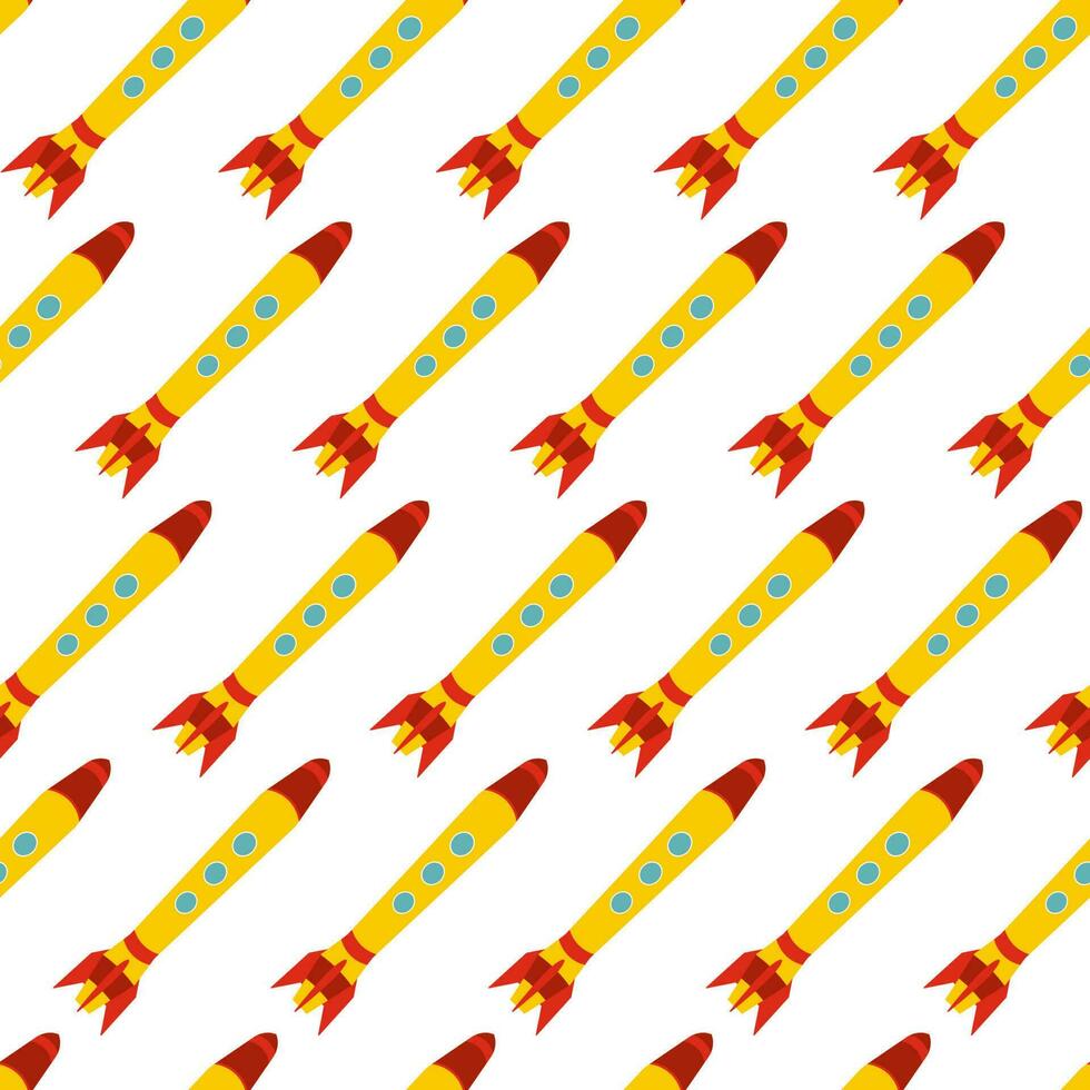 patrón sin costuras con cohete espacial. ilustración vectorial vector