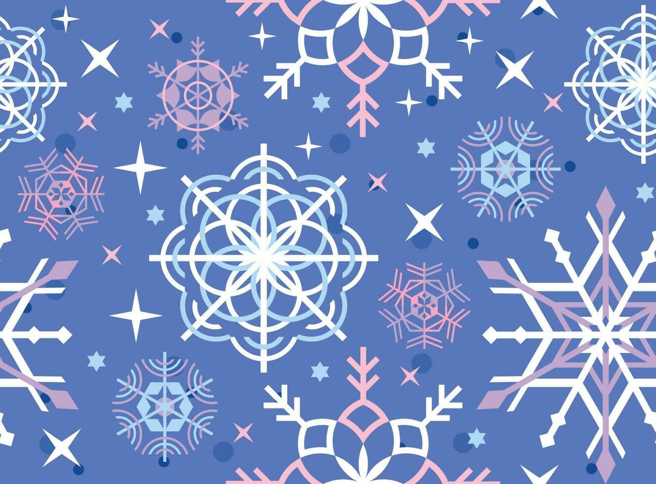 Snowflakes Winter Holidays Seamless Background vector