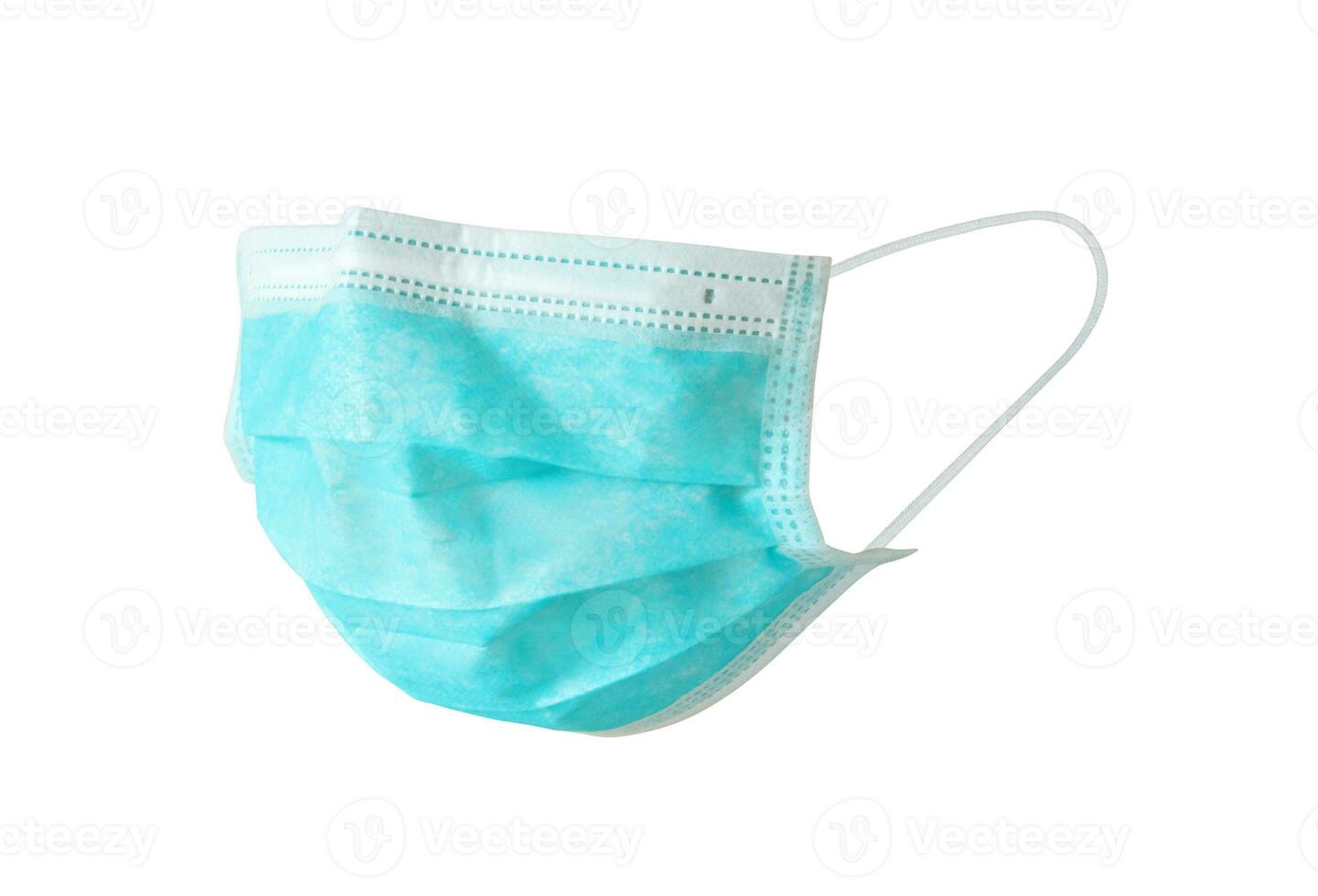 Medical face mask isolated on white background photo