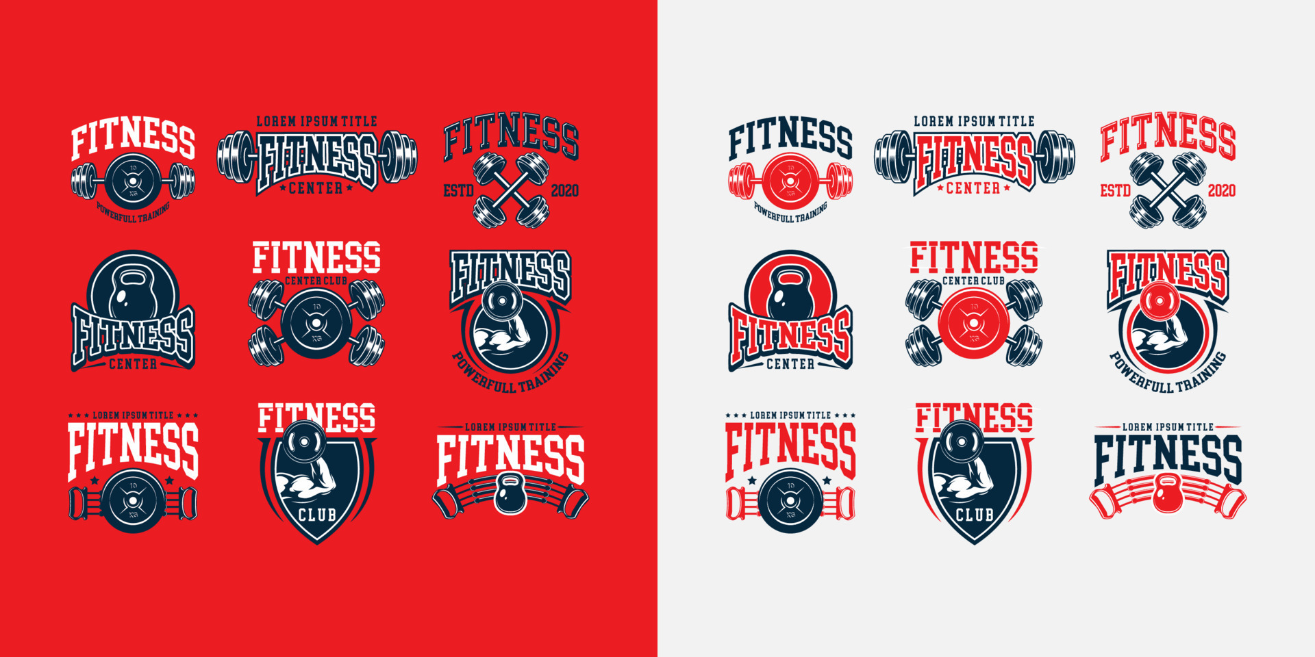 Fitness logo template. Gym modern logotype vector. Fit for sport logo