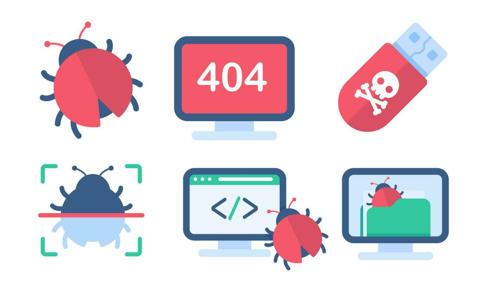 Protection against viruses from computer worms from hackers. vector