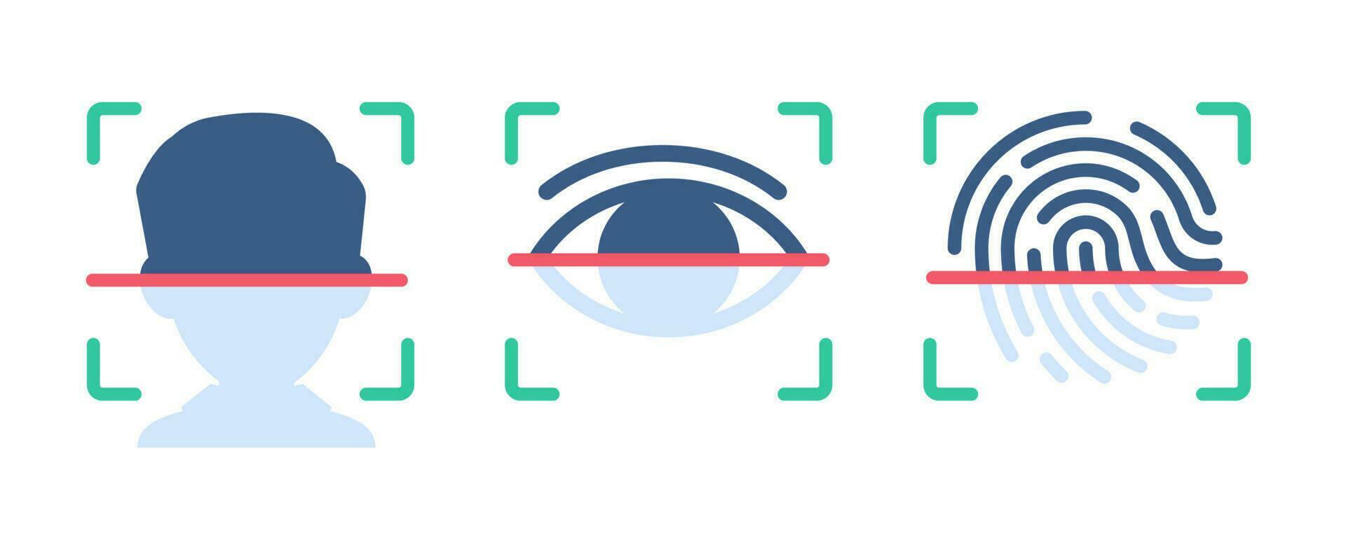 Authentication by scanning fingerprints to access data vector