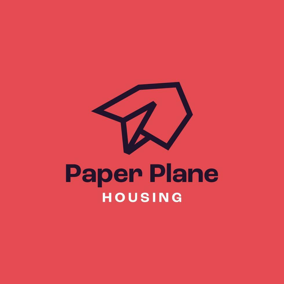 Paper Plane House Logo vector