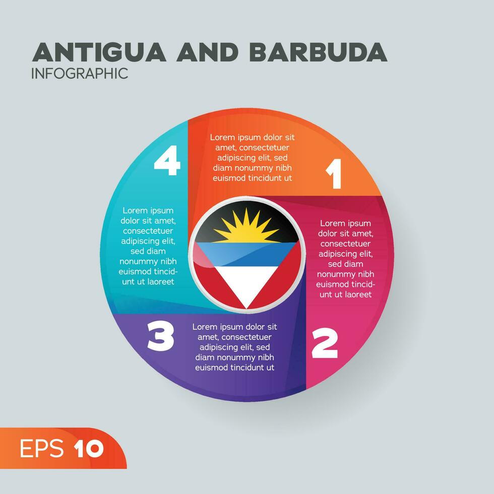 Antigua and Barbuda Infographic Element vector