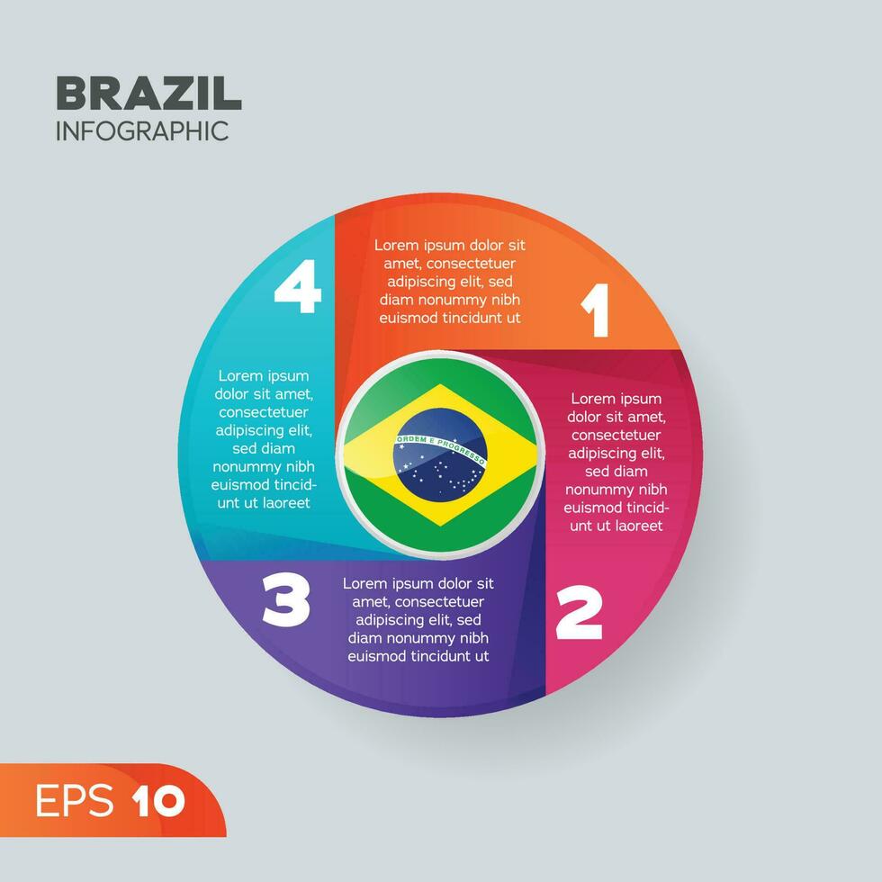 elemento infográfico de brasil vector