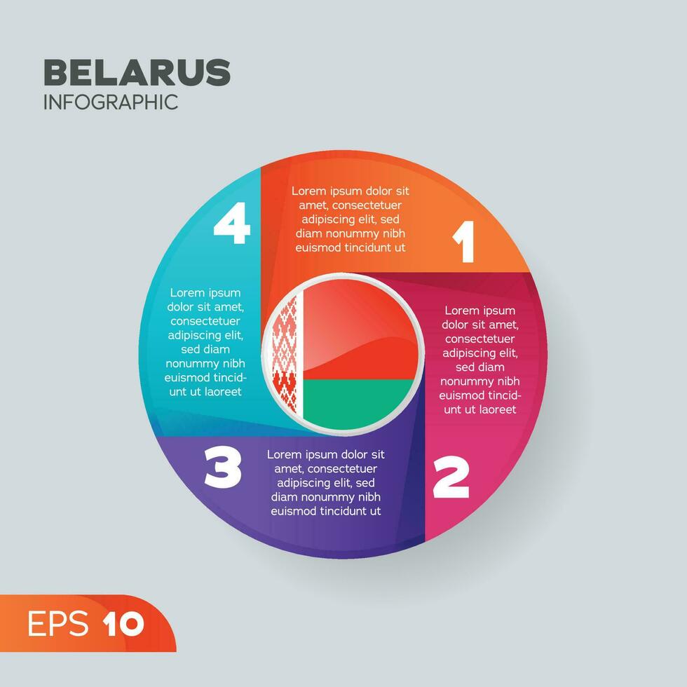 elemento infográfico de bielorrusia vector