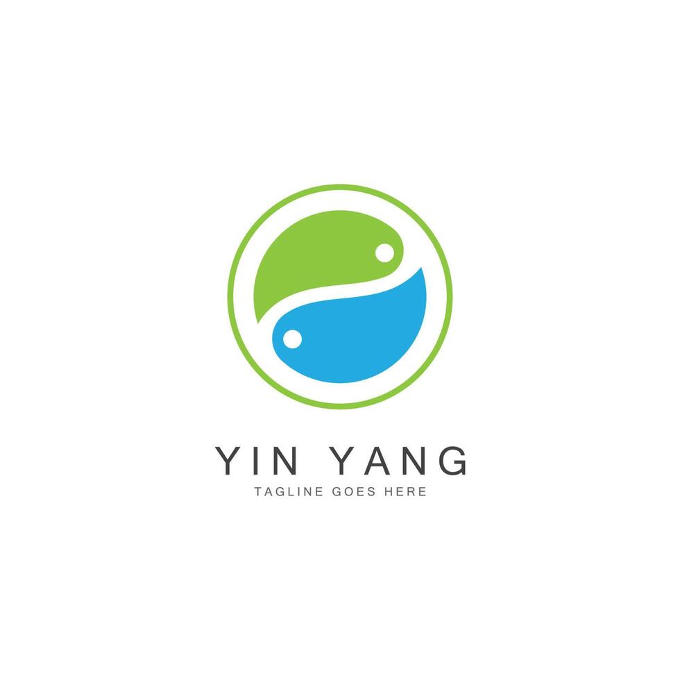 yin yang vector icon design illustration template