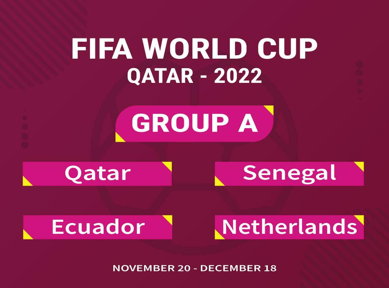 FIFA world cup 2022 group vector