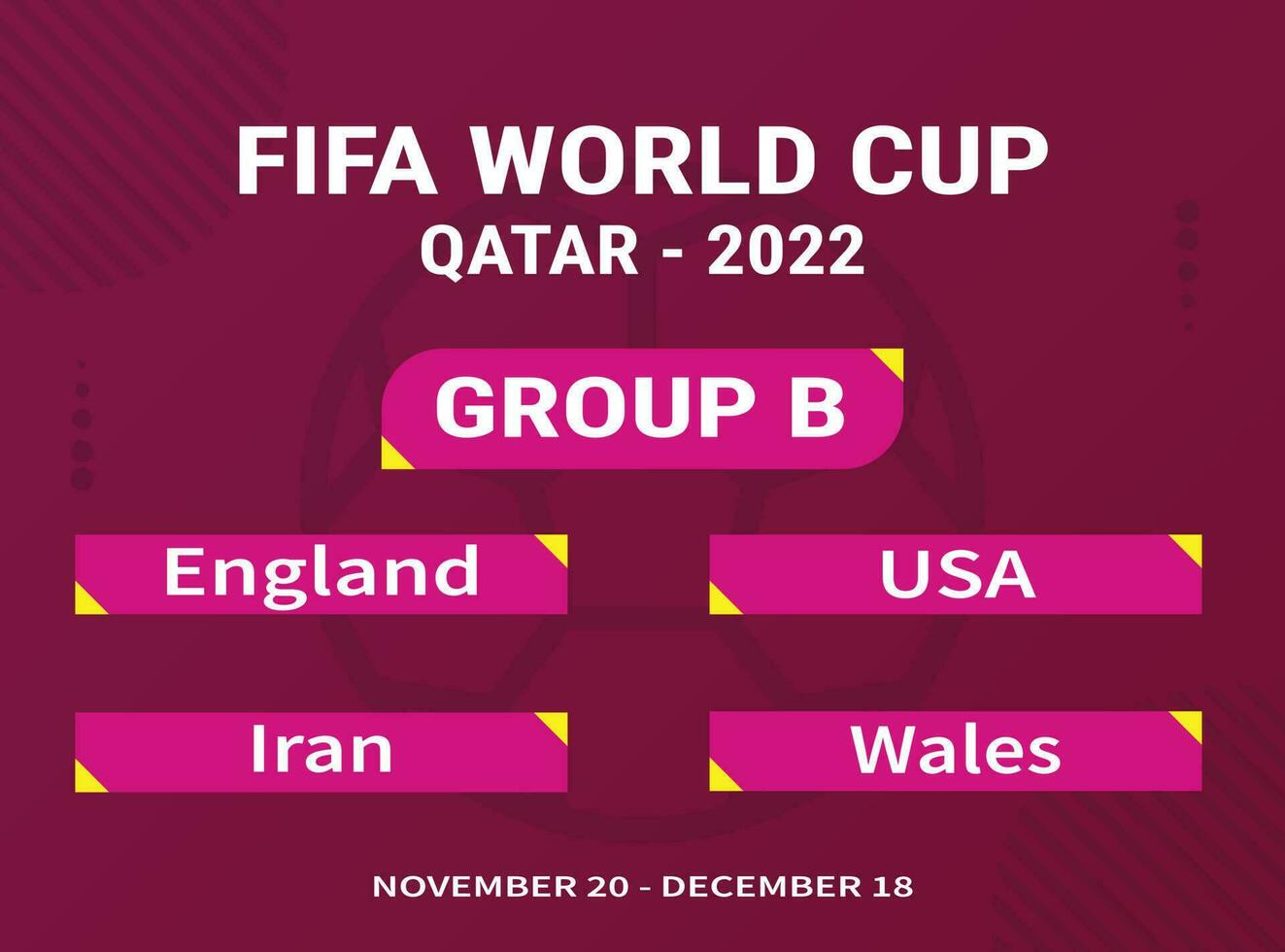FIFA world cup 2022 group vector