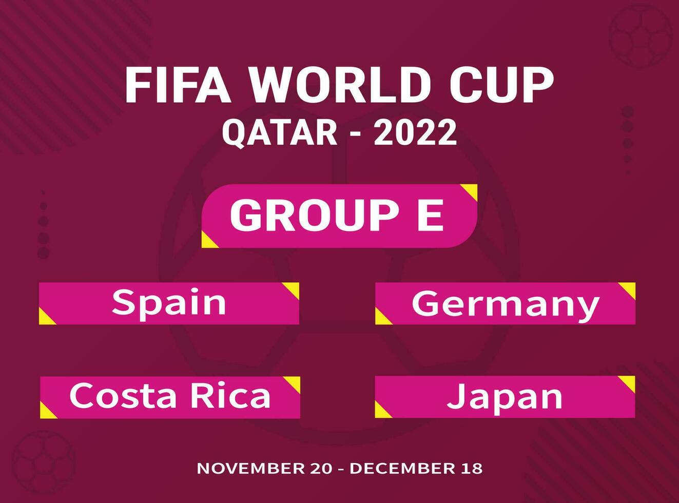 FIFA world cup 2022 group vector