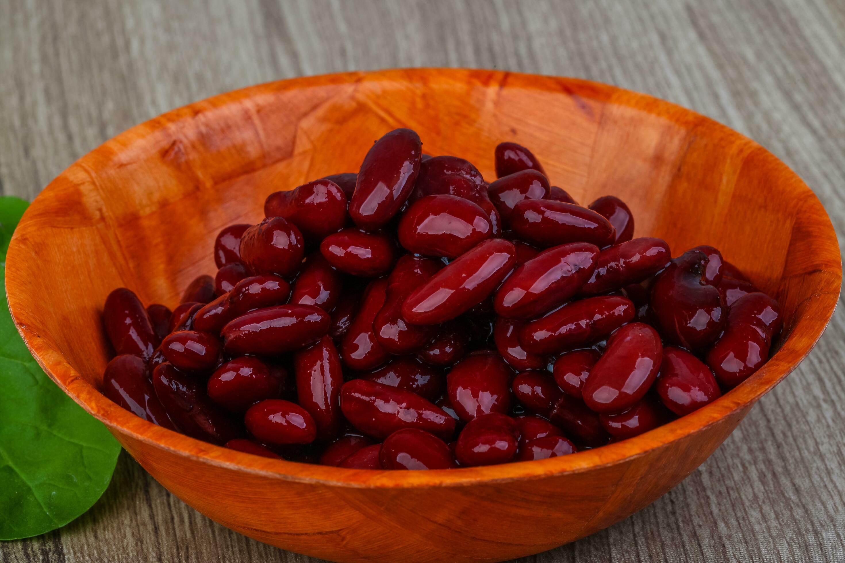 Kidney beans in a bowl on wooden background 12865661 Stock Photo at