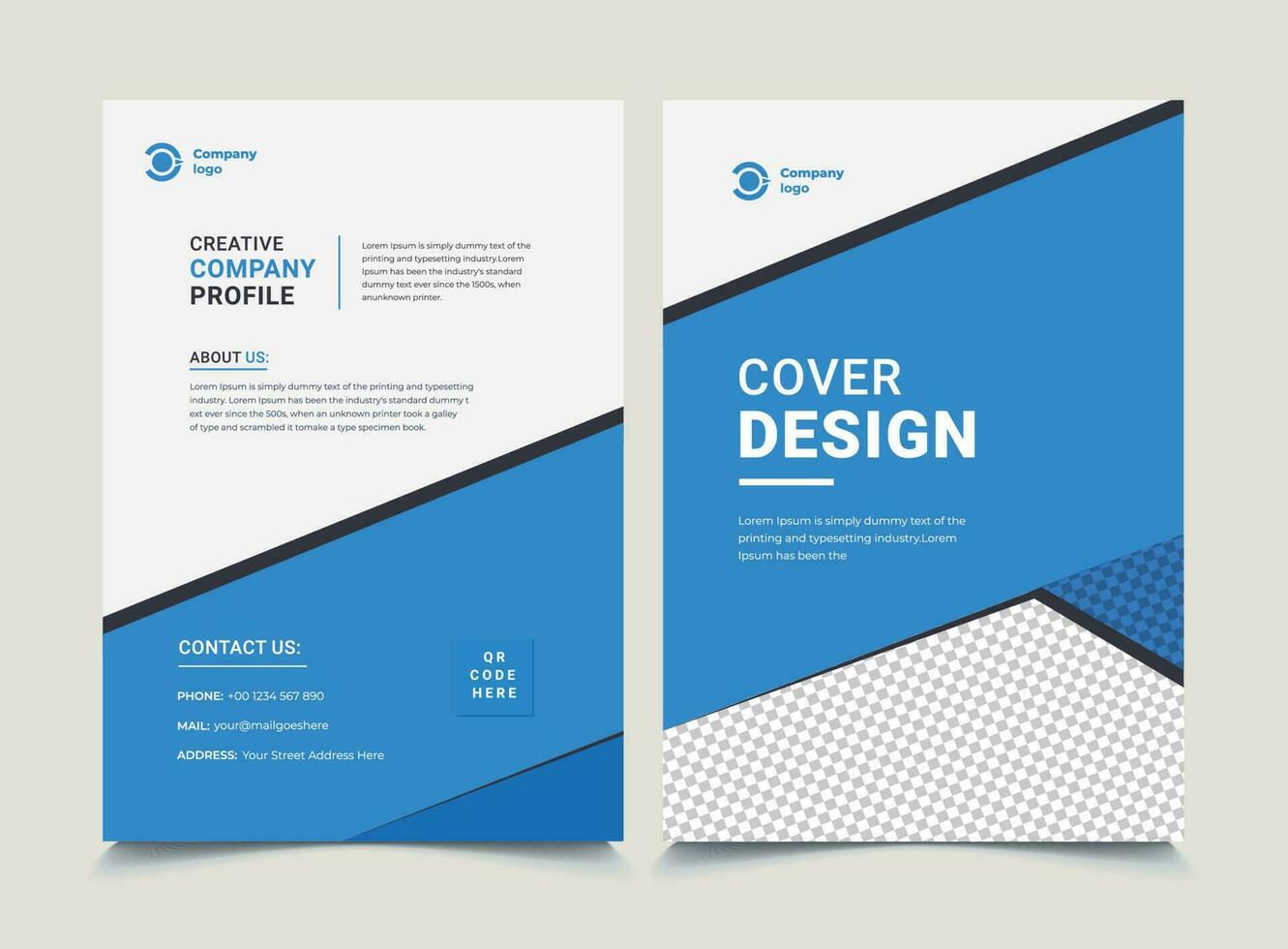 Corporate Book Cover Design Template in A4. Can be adapted to Brochure, Annual Report, Magazine,Poster, Business Presentation, Portfolio, Flyer, Banner, Website. vector