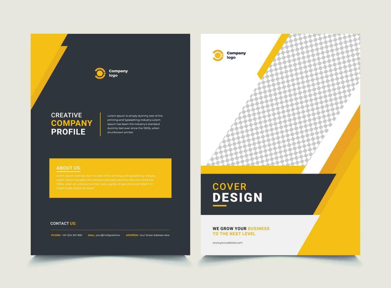 Corporate Book Cover Design Template in A4. Can be adapted to Brochure, Annual Report, Magazine,Poster, Business Presentation, Portfolio, Flyer, Banner, Website. vector