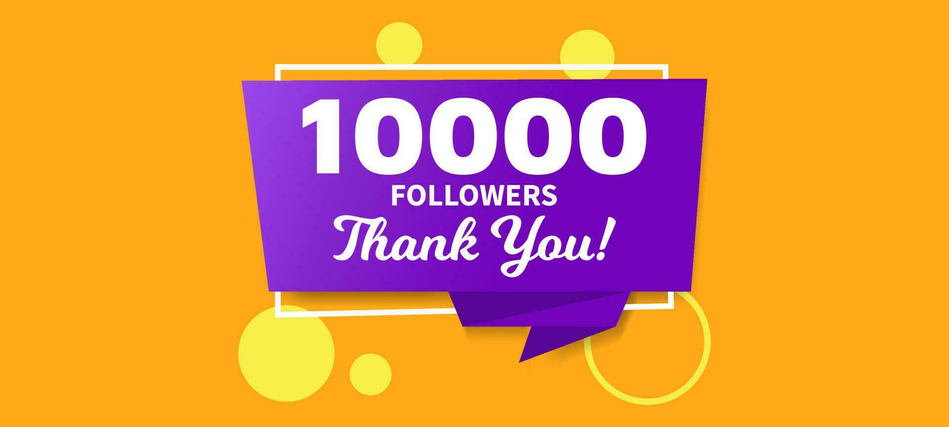 10k followers thank you social media post vector