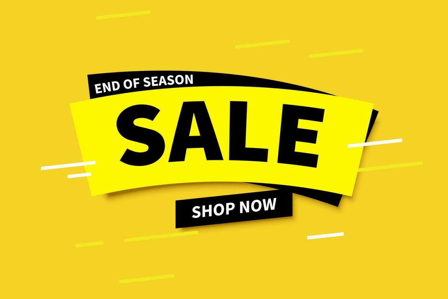 End of season sale banner vector