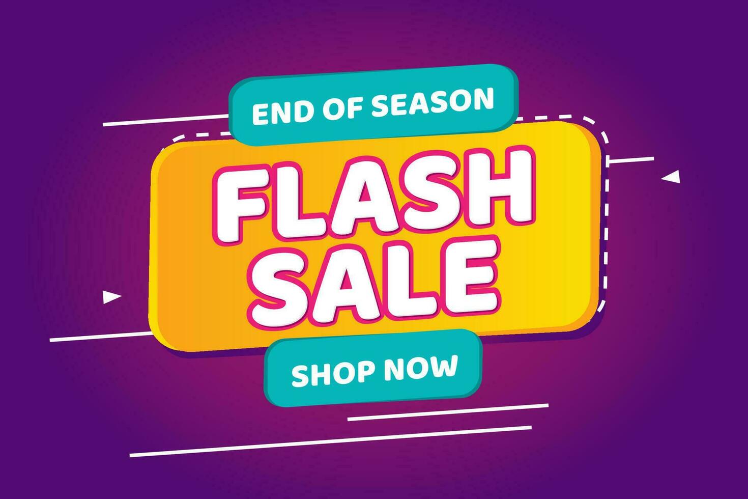 End of season flash sale banner vector