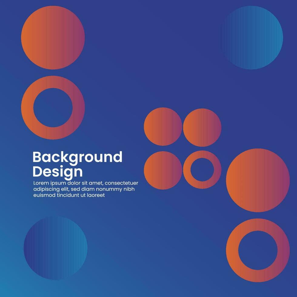 design background gradient social media post template blue vector