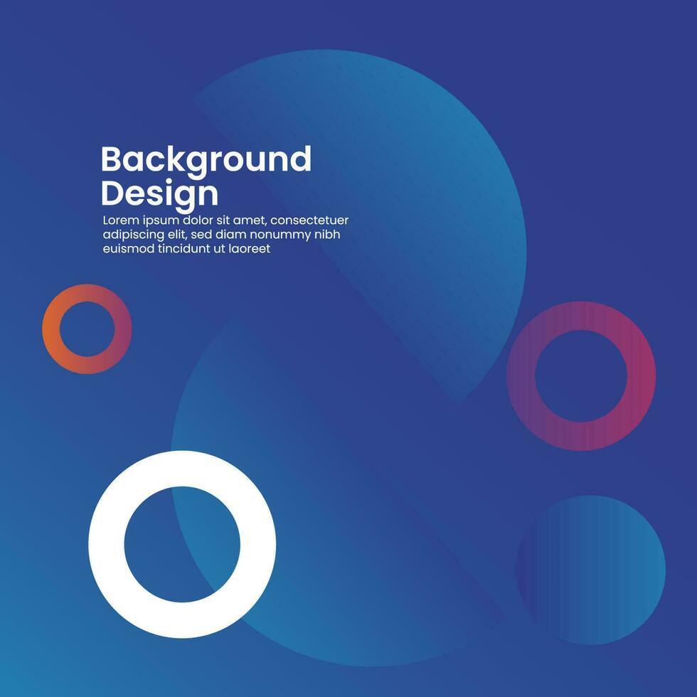 design background gradient social media post template blue vector