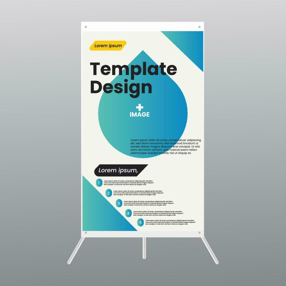 template y banner design show exhibition display promotion vector