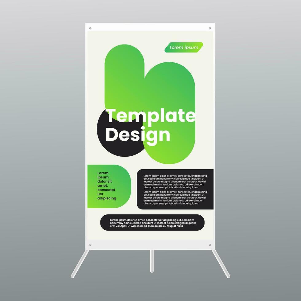 template y banner design show exhibition display promotion vector