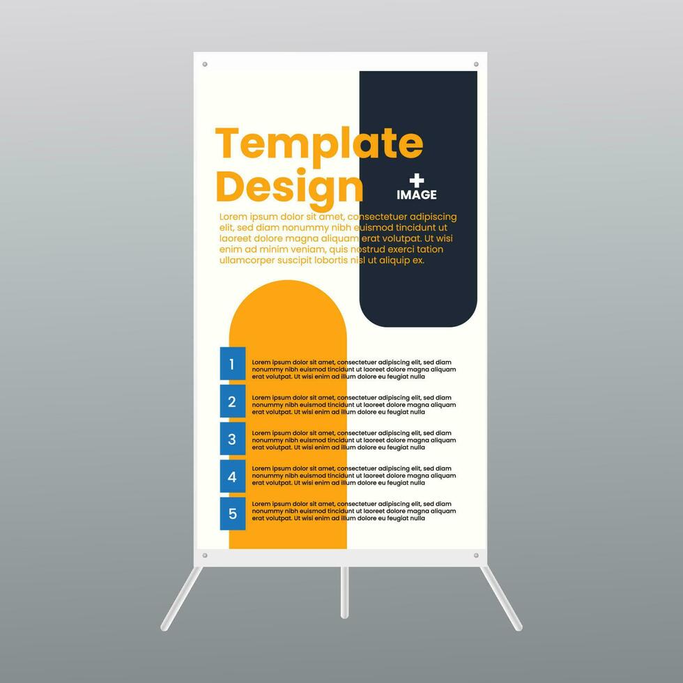 template y banner design show exhibition display promotion vector