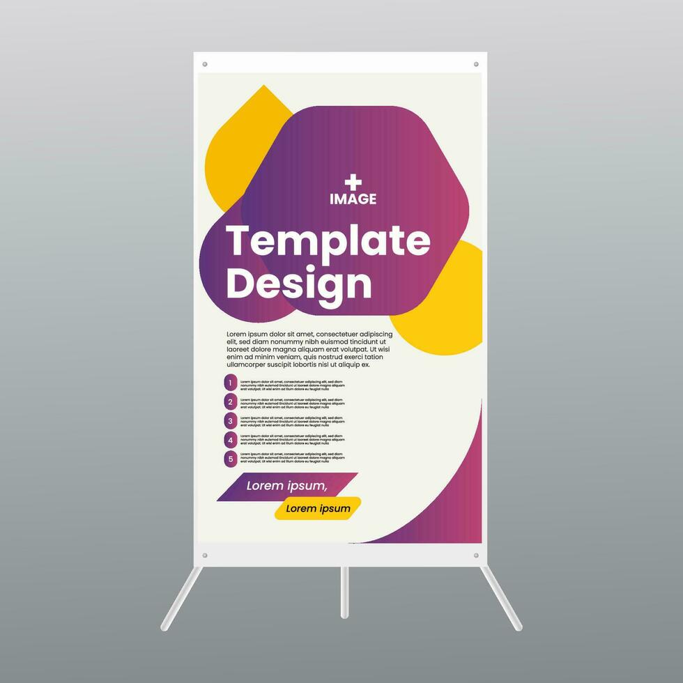 template y banner design show exhibition display promotion vector