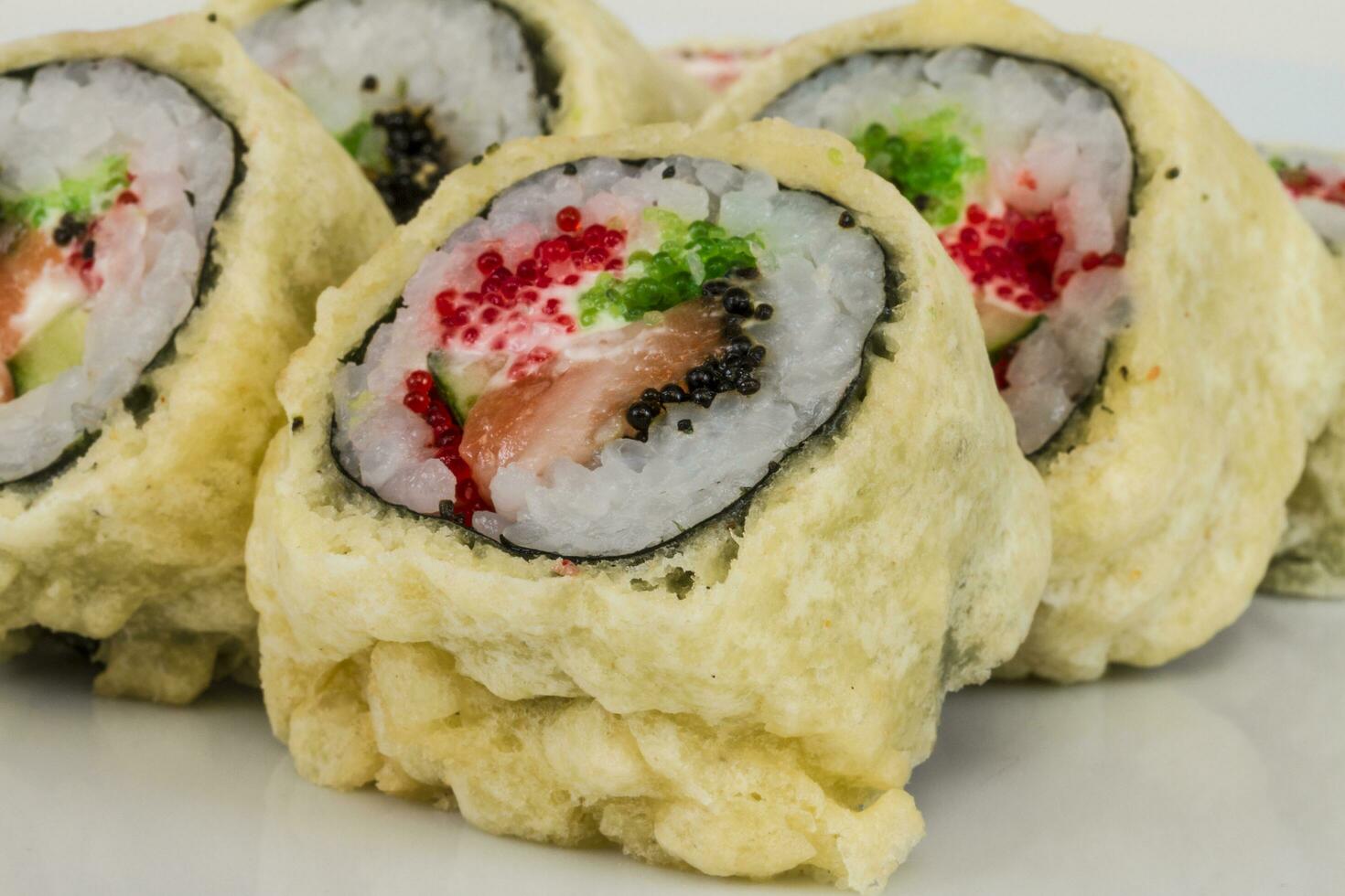 Japanese Cuisine on white photo